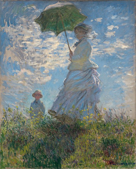 Woman with a Parasol - Madame Monet and Son by Monet