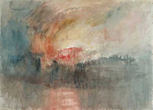 Fire at the Tower of London by J M W Turner
