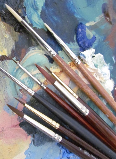 High Quality Set Artist Brushes Watercolor, Acrylic, Oil more.