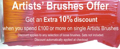 Artists Brushes Offer