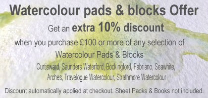 Watercolour pads & Blocks Offer