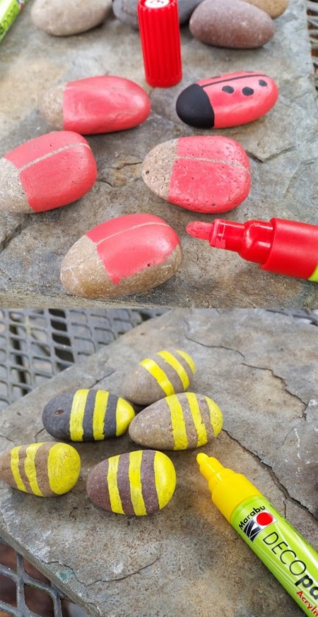 Deco Painter Pens work perfectly on pebbles