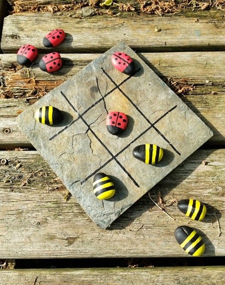 Outdoor boardgame such as Noughts and Crosses