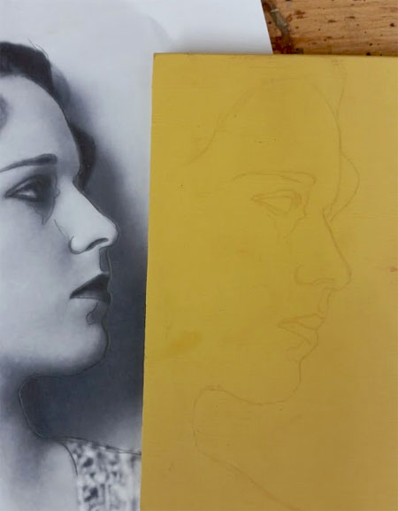 Transferring a Drawing to a Painting Surface