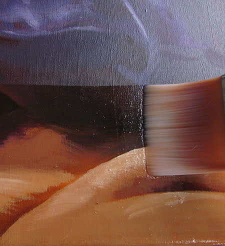 Varnishing an Oil Painting
